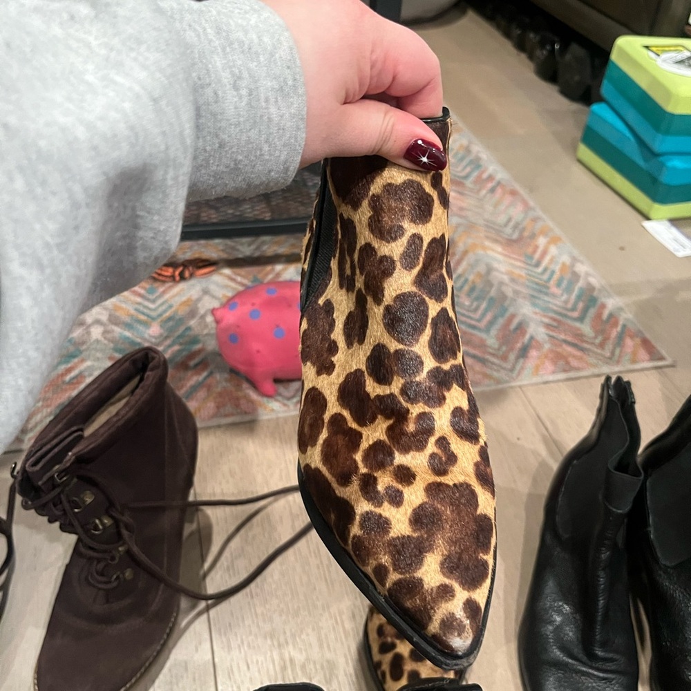 Marc Fisher Leopard Print Ankle Booties